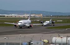 G-obmp Boeing 737-300 & G-jeci Dash 8-402