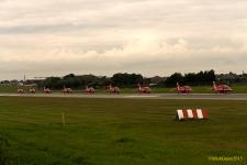 Reds Taxiing For Departure