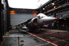 Harrier On The Forward Lift, Ark Royal.