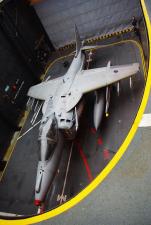 Harrier On The Forward Lift, Ark Royal.