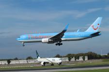 Thomson B767-304ER/W, G-OBYE. Pakistan International B777-240LR, AP-BGZ