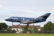 Falcon 20EW # G-FRAS @ BAe Warton 03/09/2015.