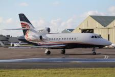 Dassault Falcon 900B # VQ-BYT @ Blackpool 03/11/2012.