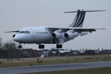 BAe 146-200 # G-TYPH @ Warton 10/01/2013.