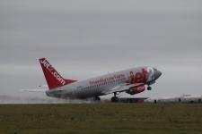 Boeing 737-330 # G-CELJ @ Blackpool 17/02/2012.