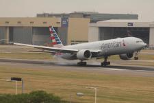 American B777-323ER # N724AN @ LHR 18/08/2013.