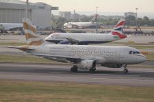 British Airways A319-131 # G-EUPG @ LHR 19/08/2013.