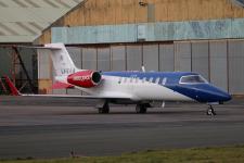 # LX-EAA Learjet 45 @ Blackpool 05/02/2018.