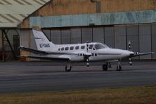 Cessna 441 # EI-DMG @ Blackpool 08/02/2018.